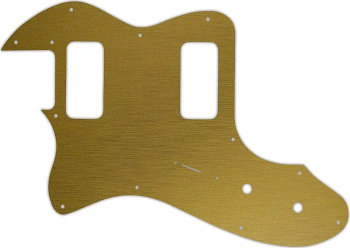 WD Custom Pickguard For Left Hand Fender Telecaster Thinline Super Deluxe #14 Simulated Brushed Gold/Black PVC