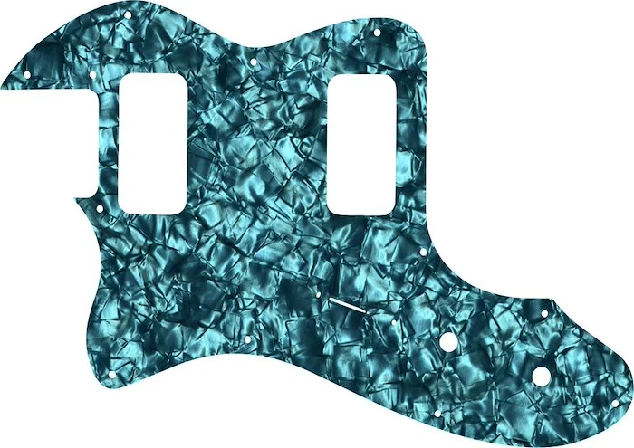 WD Custom Pickguard For Left Hand Fender Telecaster Thinline Super Deluxe #28AQ Aqua Pearl/Black/White/Black