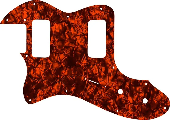 WD Custom Pickguard For Left Hand Fender Telecaster Thinline Super Deluxe #28OP Orange Pearl/Black/White/Black