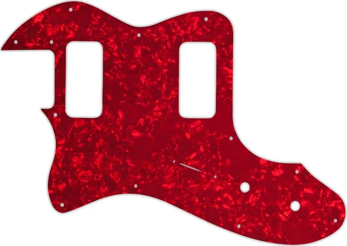 WD Custom Pickguard For Left Hand Fender Telecaster Thinline Super Deluxe #28R Red Pearl/White/Black/White