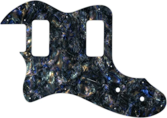 WD Custom Pickguard For Left Hand Fender Telecaster Thinline Super Deluxe #35 Black Abalone