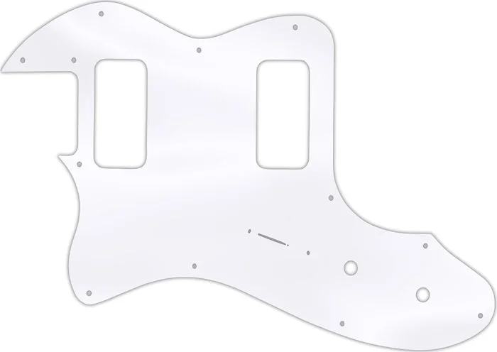 WD Custom Pickguard For Left Hand Fender Telecaster Thinline Super Deluxe #45T Clear Acrylic Thin