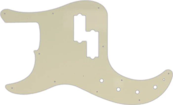 WD Custom Pickguard For Left Hand Fender American Elite Precision Bass #55T Parchment Thin