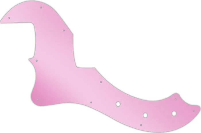 WD Custom Pickguard For Left Hand Fender American Standard Dimension Bass IV #10P Pink Mirror