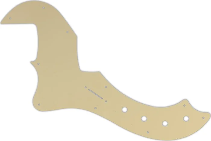 WD Custom Pickguard For Left Hand Fender American Deluxe Or American Elite Dimension Bass IV #06 Cream