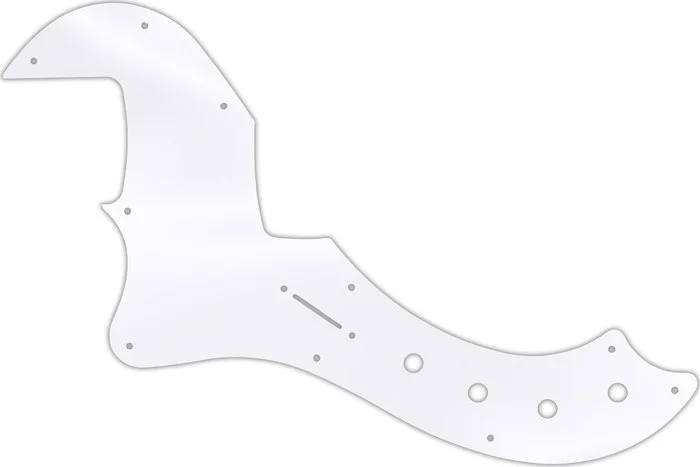 WD Custom Pickguard For Left Hand Fender American Deluxe Or American Elite Dimension Bass IV #45 Clear Acrylic