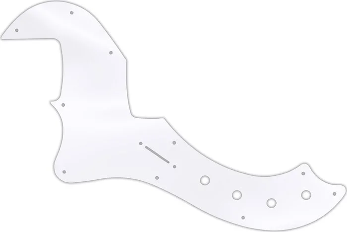 WD Custom Pickguard For Left Hand Fender American Deluxe Or American Elite Dimension Bass IV #45T Clear Acryli