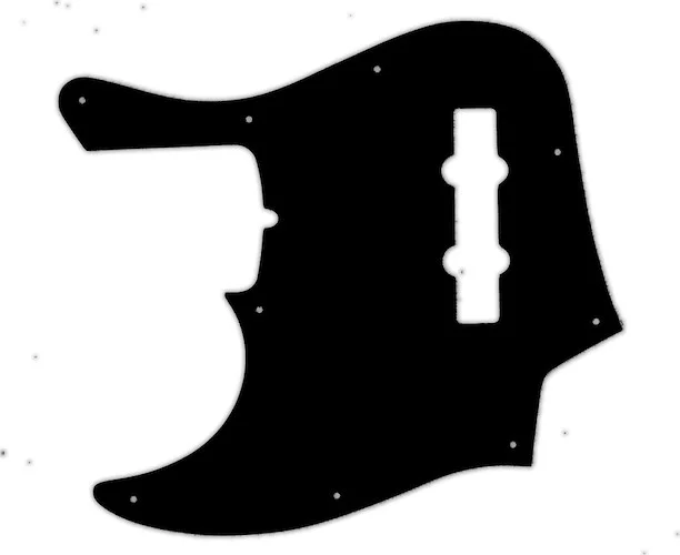 WD Custom Pickguard For Left Hand Fender American Deluxe 21 Fret Jazz Bass#29T Matte Black Thin