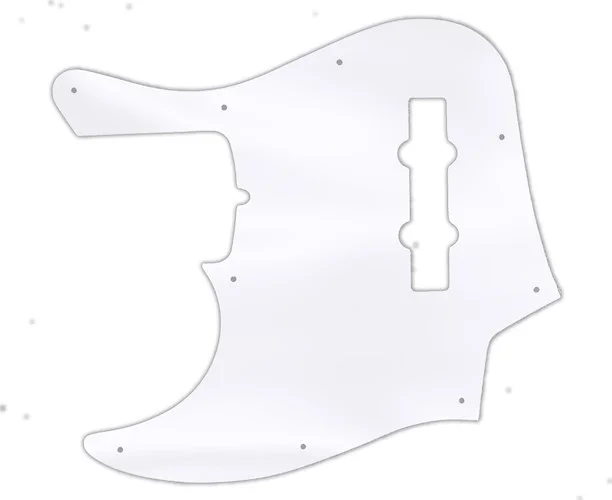 WD Custom Pickguard For Left Hand Fender American Deluxe 21 Fret Jazz Bass#45T Clear Acrylic Thin