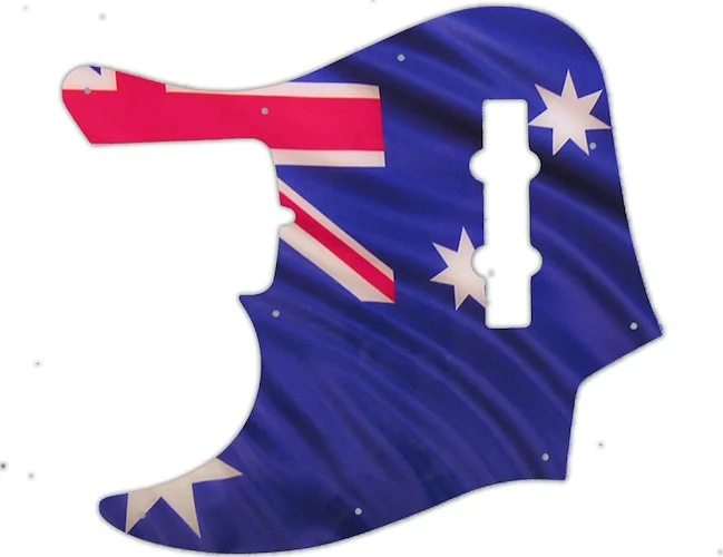 WD Custom Pickguard For Left Hand Fender American Deluxe 21 Fret Jazz Bass#G13 Aussie Flag Graphic