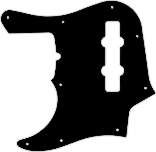 WD Custom Pickguard For Left Hand Fender American Deluxe 1998-Present 22 Fret Jazz Bass #03P Black/Parchment/B