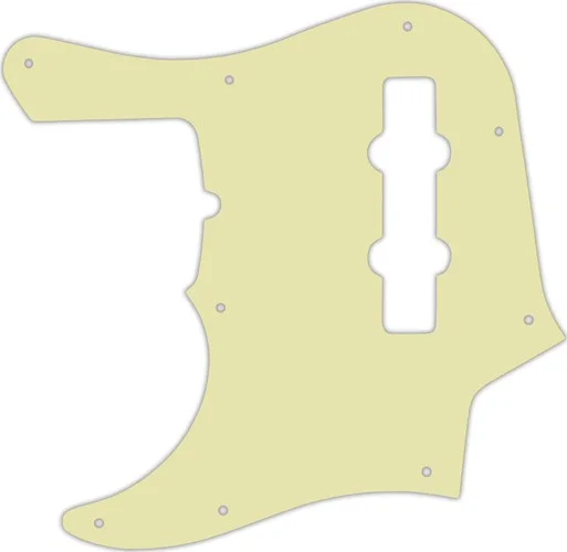 WD Custom Pickguard For Left Hand Fender American Deluxe 1998-Present 22 Fret Jazz Bass #34 Mint Green 3 Ply