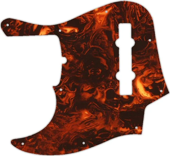 WD Custom Pickguard For Left Hand Fender American Deluxe 21 Fret 5 String Jazz Bass #05F Faux Tortiose