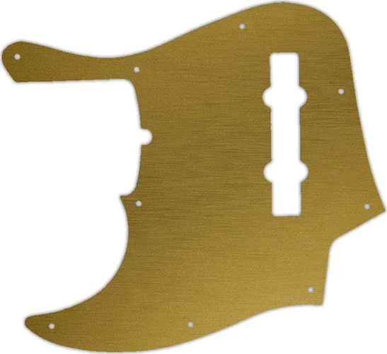 WD Custom Pickguard For Left Hand Fender American Deluxe 21 Fret 5 String Jazz Bass #14 Simulated Brushed Gold