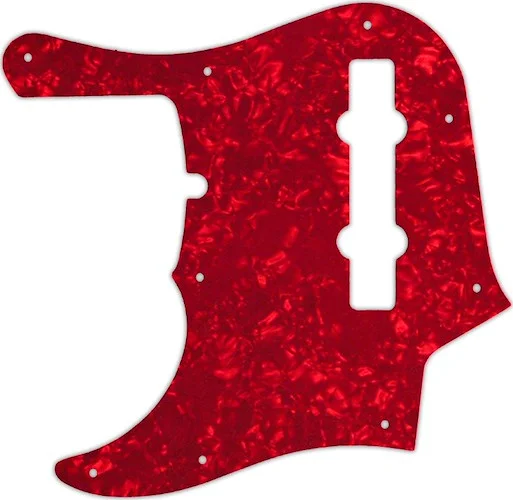 WD Custom Pickguard For Left Hand Fender American Deluxe 1995-Present 22 Fret 5 String Jazz Bass #28R Red Pear