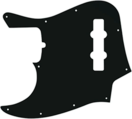 WD Custom Pickguard For Left Hand Fender American Standard Jazz Bass #01A Black Acrylic