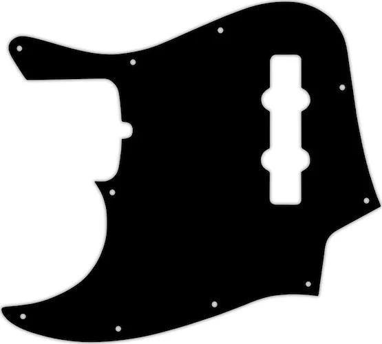 WD Custom Pickguard For Left Hand Fender American Standard Jazz Bass #09 Black/White/Black/White/Black