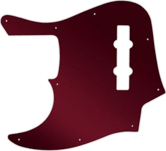 WD Custom Pickguard For Left Hand Fender American Elite Jazz Bass #10R Red Mirror