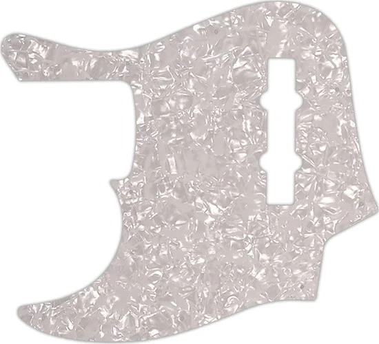 WD Custom Pickguard For Left Hand Fender American Elite Jazz Bass #28 White Pearl/White/Black/White