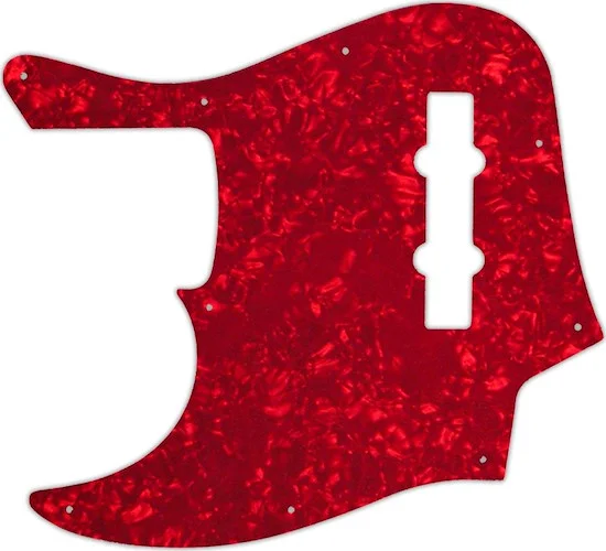 WD Custom Pickguard For Left Hand Fender American Elite Jazz Bass #28R Red Pearl/White/Black/White