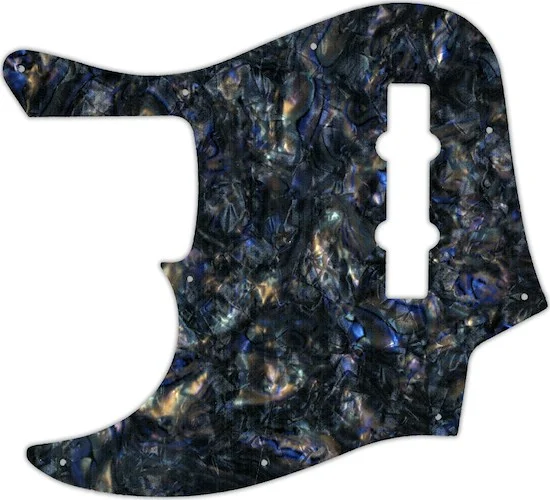 WD Custom Pickguard For Left Hand Fender American Elite Jazz Bass #35 Black Abalone