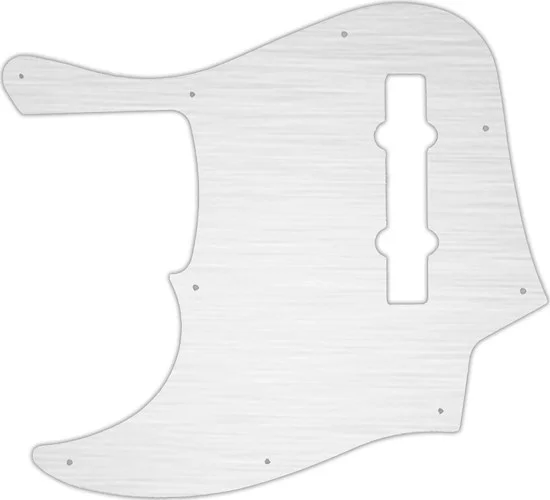 WD Custom Pickguard For Left Hand Fender American Elite 5 String Jazz Bass V #13 Simulated Brushed Silver/Blac