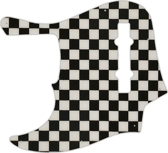 WD Custom Pickguard For Left Hand Fender American Elite 5 String Jazz Bass V #CK01 Checkerboard Graphic