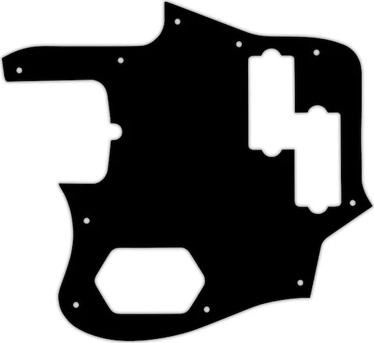 WD Custom Pickguard For Left Hand Fender American Standard Jaguar Bass #09 Black/White/Black/White/Black