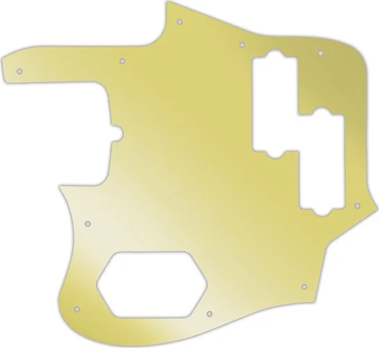 WD Custom Pickguard For Left Hand Fender American Standard Jaguar Bass #10GD Gold Mirror