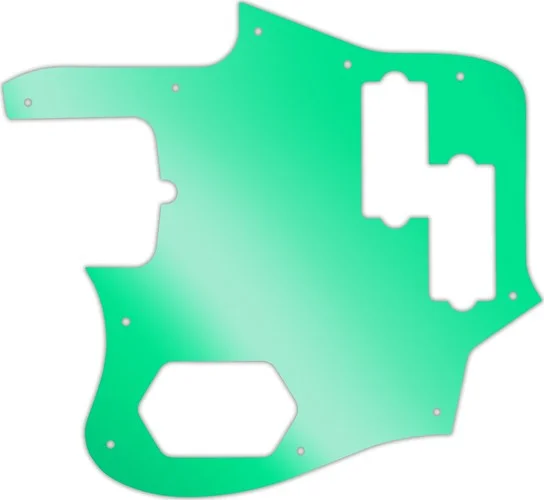 WD Custom Pickguard For Left Hand Fender American Standard Jaguar Bass #10GR Green Mirror