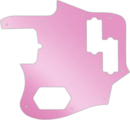 WD Custom Pickguard For Left Hand Fender American Standard Jaguar Bass #10P Pink Mirror