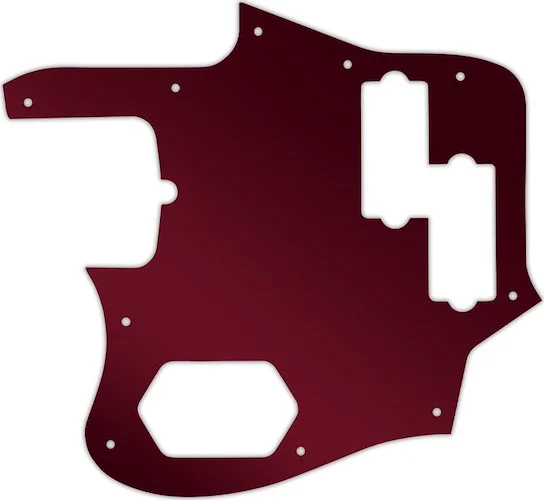 WD Custom Pickguard For Left Hand Fender American Standard Jaguar Bass #10R Red Mirror