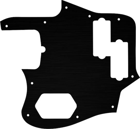 WD Custom Pickguard For Left Hand Fender American Standard Jaguar Bass #27T Simulated Black Anodized Thin
