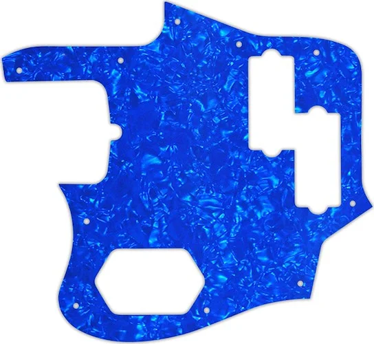 WD Custom Pickguard For Left Hand Fender American Standard Jaguar Bass #28BU Blue Pearl/White/Black/White