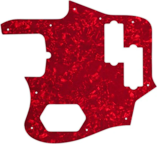 WD Custom Pickguard For Left Hand Fender American Standard Jaguar Bass #28R Red Pearl/White/Black/White