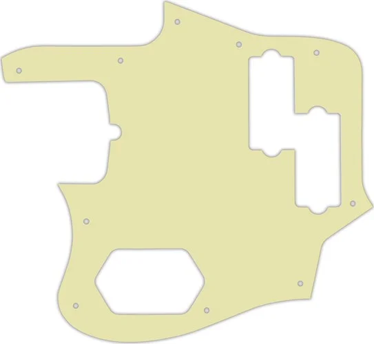 WD Custom Pickguard For Left Hand Fender American Standard Jaguar Bass #34T Mint Green Thin