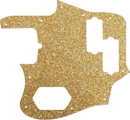 WD Custom Pickguard For Left Hand Fender American Standard Jaguar Bass #60RGS Rose Gold Sparkle 