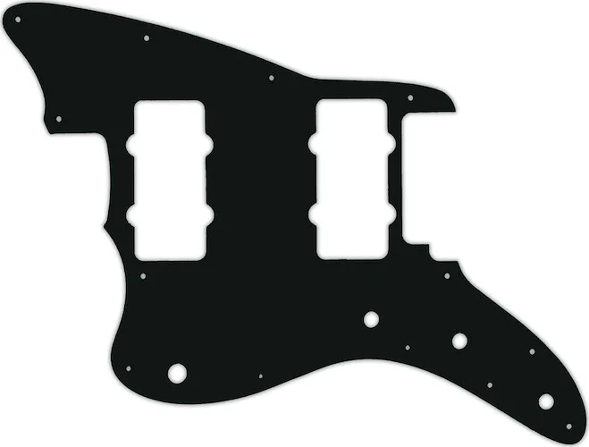 WD Custom Pickguard For Left Hand Fender American Performer Jazzmaster #01A Black Acrylic