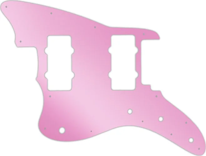 WD Custom Pickguard For Left Hand Fender American Performer Jazzmaster #10P Pink Mirror