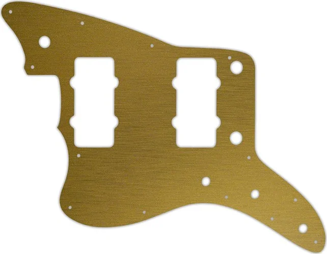 WD Custom Pickguard For Left Hand Fender American Professional Jazzmaster #14 Simulated Brushed Gold/Black PVC