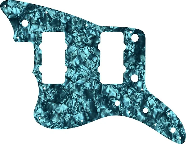 WD Custom Pickguard For Left Hand Fender American Professional Jazzmaster #28AQ Aqua Pearl/Black/White/Black