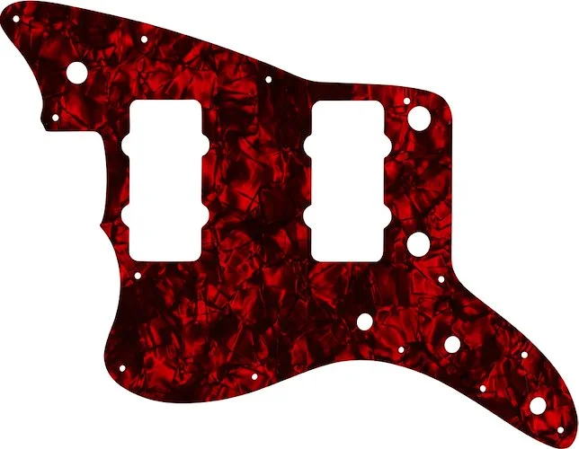 WD Custom Pickguard For Left Hand Fender American Professional Jazzmaster #28DRP Dark Red Pearl/Black/White/Black