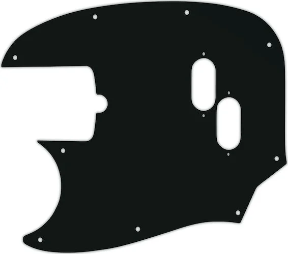 WD Custom Pickguard For Left Hand Fender American Performer Mustang Bass #01A Black Acrylic