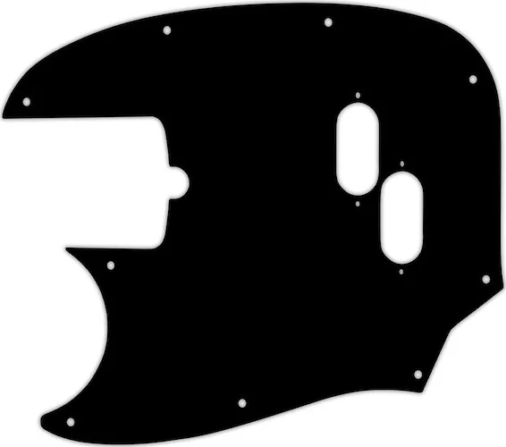 WD Custom Pickguard For Left Hand Fender American Performer Mustang Bass #03P Black/Parchment/Black