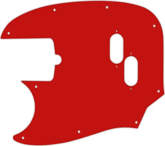 WD Custom Pickguard For Left Hand Fender American Performer Mustang Bass #07 Red/White/Red