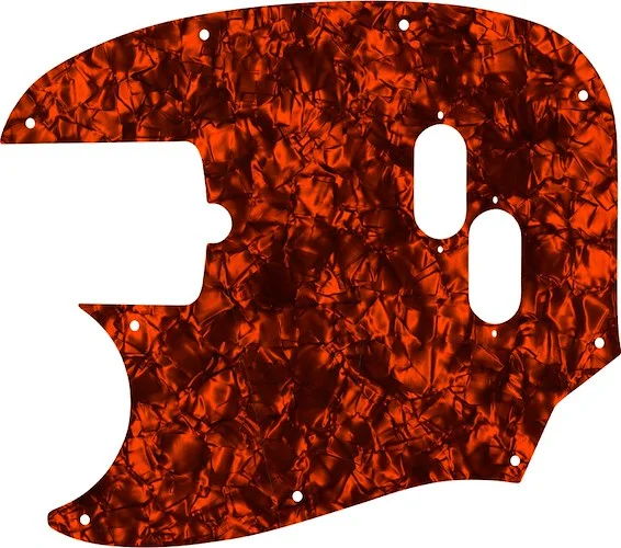 WD Custom Pickguard For Left Hand Fender American Performer Mustang Bass #28OP Orange Pearl/Black/White/Black