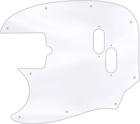 WD Custom Pickguard For Left Hand Fender American Performer Mustang Bass #45 Clear Acrylic