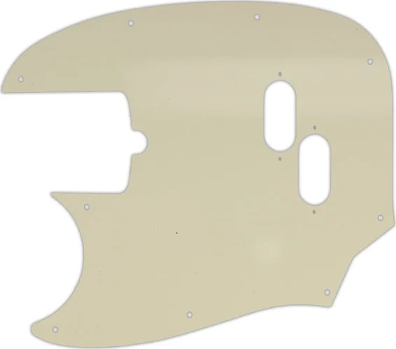 WD Custom Pickguard For Left Hand Fender American Performer Mustang Bass #55T Parchment Thin