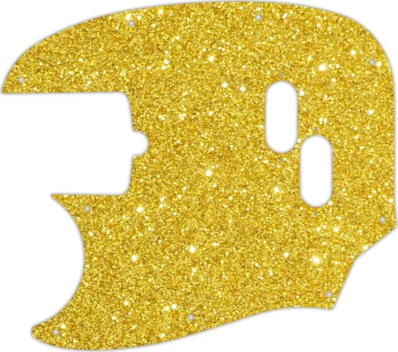 WD Custom Pickguard For Left Hand Fender American Performer Mustang Bass #60GS Gold Sparkle