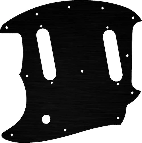 WD Custom Pickguard For Left Hand Fender American Performer Mustang #27 Simulated Black Anodized